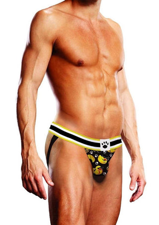 Prowler BDSM Rubber Ducks Jock - Black/Yellow - Large