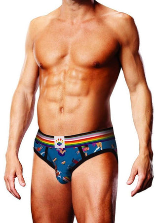 Prowler Pixel Art Gay Pride Collection Brief - Blue/Multicolor - XSmall