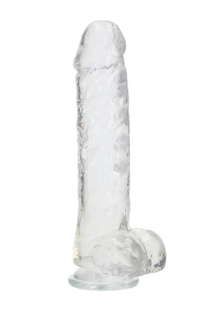 Realrock Crystal Clear Realistic Dildo with Balls - Clear - 10in