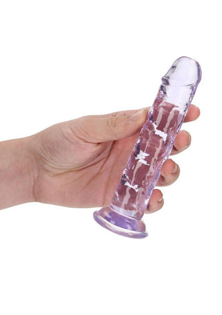 Realrock Crystal Clear Straight No Balls Dildo