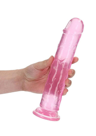 Realrock Crystal Clear Straight No Balls Dildo