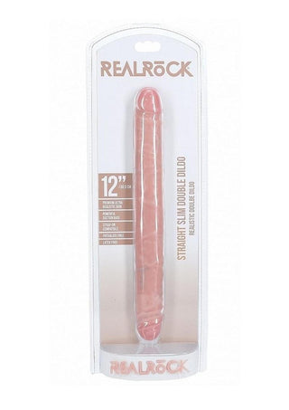 Realrock Realistic Skin Slim Double Ended Dong - Vanilla - 12in