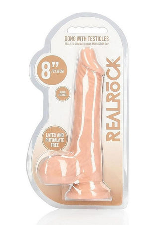 Realrock Skin Realistic Dildo with Balls - Vanilla - 8in