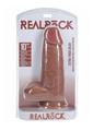 Realrock Ultra Realistic Skin Extra Thick with Balls - Caramel - 10in