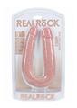 Realrock Ultra Realistic Skin U Shaped Double Dildo - Vanilla - 9in