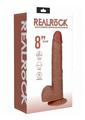 Realrock Vibrating and Rotating Cock with Balls Regular Straight - Caramel - 8in