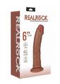 Realrock Vibrating Cock Regular Curved - Caramel - 6in