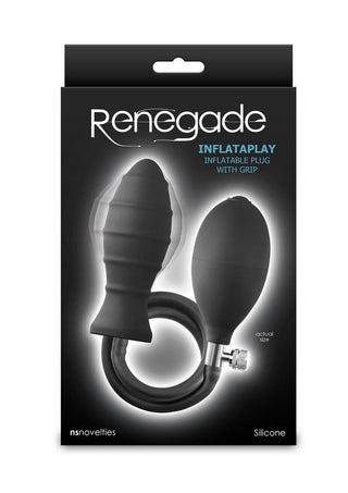 Renegade Inflataplay Silicone Inflatable Anal Plug - Black