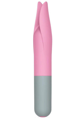 Rock Candy Cherry Flicker Rechargeable Silicone Tickler - Gray/Pink