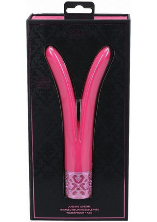 Royal Gems Dueling Queens Rechargeable Silicone Vibrator - Pink