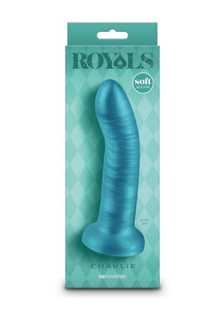 Royals Charlie Silicone Dildo - Teal - 6in