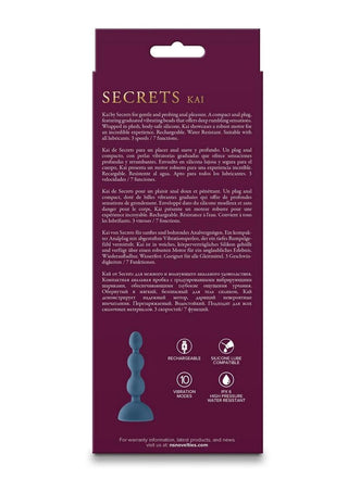 Secrets Kai Rechargeable Silicone Anal Plug