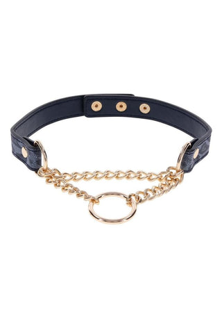 Sex and Mischief Cougar Day Collar - Blue/Gold/Navy