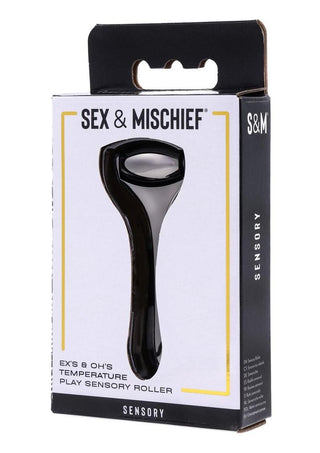 Sex and Mischief Ex's Andamp; Oh's Temperature Play Sensory Roller - Black