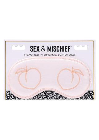 Sex and Mischief Peaches N Creame Blindfold - Ivory/Orange