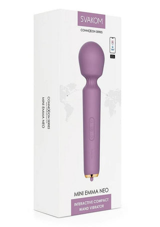 Svakom Mini Emma Neo Rechargeable Silicone Vibrator with Compatible App - Lavender