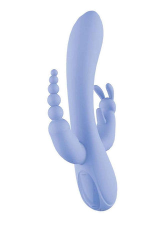 The Beat Trifecta Rechargeable Silicone Multifunction Rabbit Vibrator