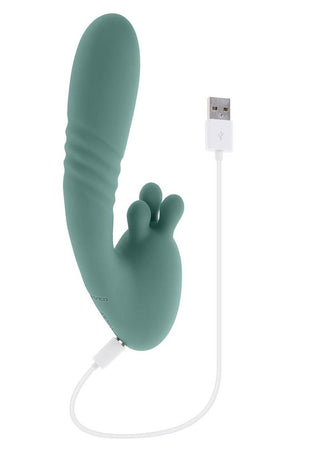 Thrust Into Ecstasy Rechargeable Silicone Dual Vibrator