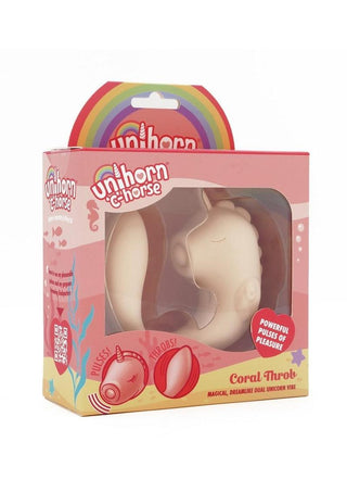 Unihorn Coral Throb C Horse Rechargeable Silicone Vibrator - Pink