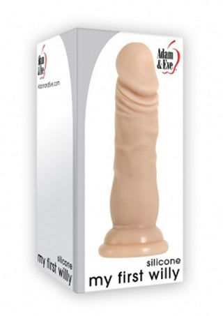 Adam and Eve My First Willy Silicone Realistic Dildo - Flesh/Vanilla - 5.25in