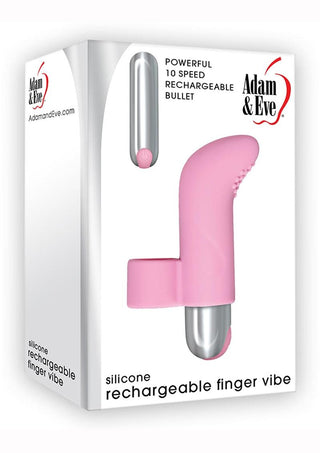 Adam and Eve Rechargeable Silicone Finger Vibrator - Pink