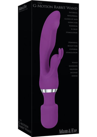 Adam and Eve The G-Motion Rabbit Wand Massager - Purple