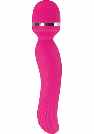 Adam and Eve The Intimate Curves Rechargeable Silicone Wand Massager - Pink