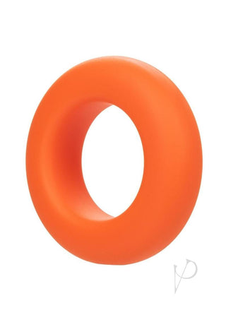 Alpha Liquid Silicone Prolong Cock Ring - Orange - Large