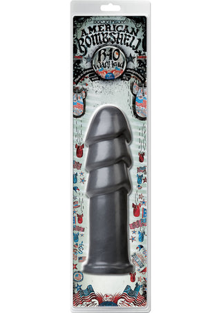 American Bombshell B-10 Warhead Dildo - Grey/Gun Metal - 10.1in