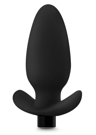 Anal Adventure Platinum Silicone Vibrating Saddle Plug - Black