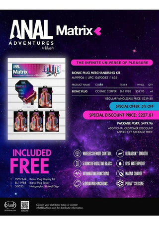 Anal Adventures Matrix Bionic Plug Merchandising Kit