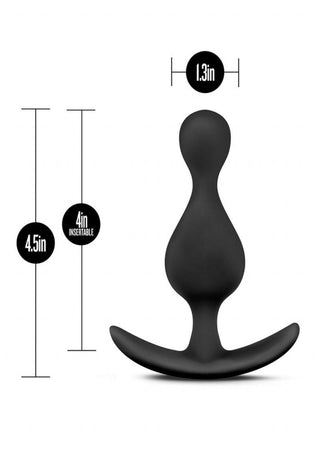 Anal Adventures Platinum Wave Silicone Butt Plug