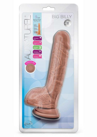 Au Naturel Big Billy Dual Dense Dildo with Balls - Caramel - 9in