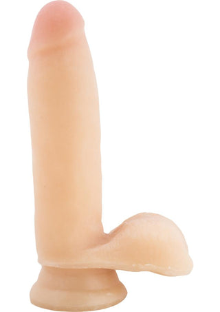 Au Naturel Sensa Feel Dildo with Balls - Flesh/Vanilla - 7in