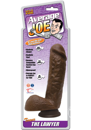 Average Joe Terrence The Lawyer Dildo Waterproof - Brown - 7.5in