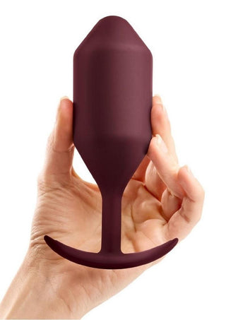 B-Vibe Snug Plug 5 Silicone Weighted Anal Plug - Dark