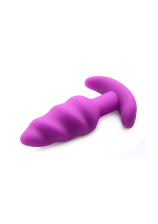 Bang! 21x Vibrating Silicone Rechargeable Swirl Butt Plug with Remote Control