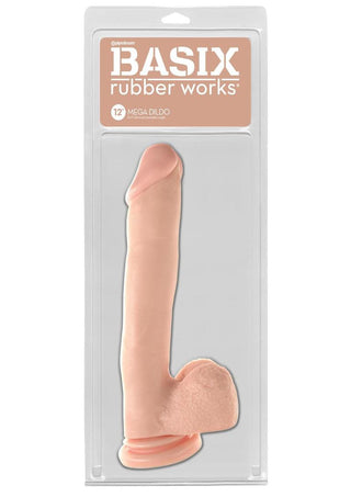 Basix Rubber Works Mega Dildo - Flesh - 12in