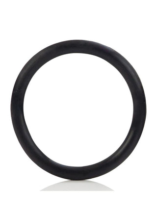 Black Rubber Cock Ring - Black - Large