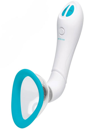 Bloom Intimate Body Pump Silicone Vibrating Rechargeable - Blue/Sky Blue/White