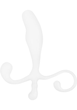 Blue Line Prostate Gear Male P-Spot Massager - White - 5in