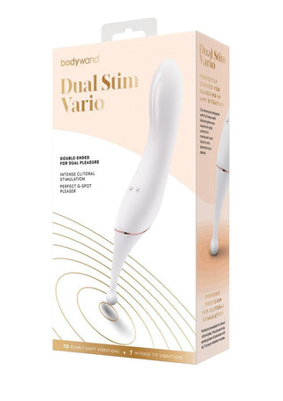 Bodywand Dual Stim Vario Silicone Vibrator - Gold/White