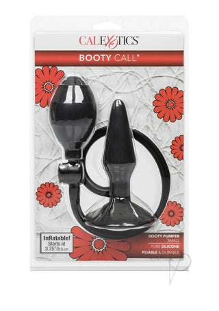 Booty Call Silicone Booty Pumper Butt Plug - Black - Small