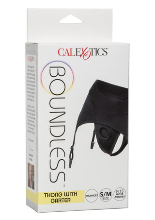 Boundless Thong with Garter Harness - Black - Medium/Small