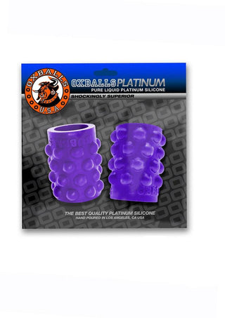 Bubbles Silicone Nipple Suckers - Eggplant/Purple