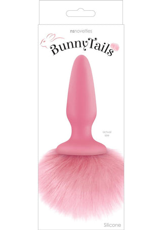 Bunny Tails Silicone Butt Plug - Pink