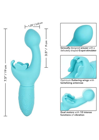 Butterfly Kiss Rechargeable Silicone Dual Vibrator