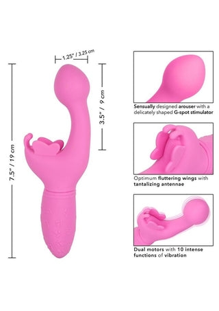 Butterfly Kiss Rechargeable Silicone Dual Vibrator