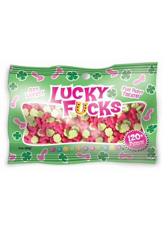 Candyprints Lucky Fucks Candy - Assorted Colors - 3oz - 120 Pieces Per Bag/Bag