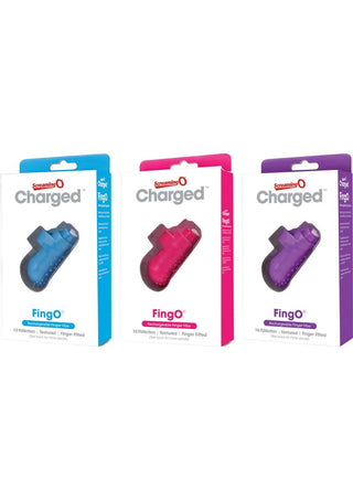 Charged Fing O Rechargeable Finger Vibe - Assorted 6 - Assorted Colors - Box